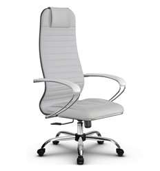 Кресло для руководителя Метта B 1m 6K1/K116 (Комплект 6) белый, MPES, крестовина хром фото 1