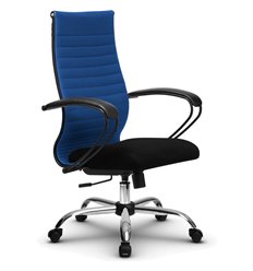 Кресло компьютерное Метта B 2b 19/К130 (Комплект 19) синий, ткань, крестовина хром фото 1