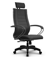 Кресло для руководителя Метта B 2m 34P/K127 (Комплект 33) Pilot темно-серый, ткань Bahama, крестовина пластик фото 1
