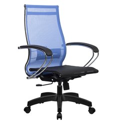 Офисное кресло Метта B 2m 9/К131 (Комплект 9) васильковый, сетка, крестовина пластик фото 1
