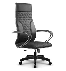 Кресло для руководителя Метта L 1c 44C/K116 черный, MPES, топ-ган, крестовина пластик фото 1