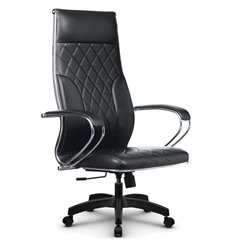 Кресло для руководителя Метта L 1c 44M/K116 черный, MPES, топ-ган, крестовина пластик фото 1