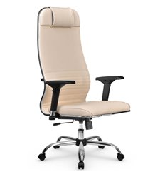 Офисное кресло Метта L 1m 38K2/4D молочный, MPES, топ-ган, крестовина хром фото 1
