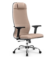 Офисное кресло Метта L 1m 38K2/4D темно-бежевый, MPES, топ-ган, крестовина хром фото 1