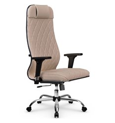 Офисное кресло Метта L 1m 40M/2D темно-бежевый, MPES, топ-ган, крестовина хром фото 1