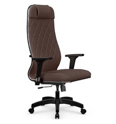 Кресло для руководителя Метта L 1m 40M/2D темно-коричневый, MPES, топ-ган, крестовина пластик фото 1
