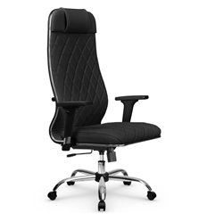 Кресло для руководителя Метта L 1m 40M/2D черный, MPES, топ-ган, крестовина хром фото 1