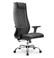 Кресло для руководителя Метта L 1m 50M/2D черный, MPES, топ-ган, крестовина хром фото 1