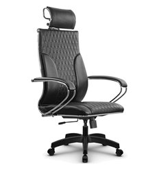 Кресло для руководителя Метта L 2c 44B/K116 черный, MPES, топ-ган, крестовина пластик фото 1