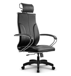 Кресло для руководителя Метта L 2c 46/K116 черный, MPES, топ-ган, крестовина пластик фото 1