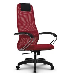 Офисное кресло Метта SU-BK-8 (SU-BK131-8) PL красный, сетка/ткань, крестовина пластик фото 1