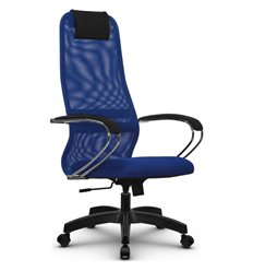 Кресло для руководителя Метта SU-BK-8 (SU-BK131-8) PL синий, сетка/ткань, крестовина пластик фото 1
