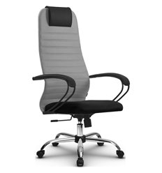 Кресло Метта SU-BP-10 светло-серый для руководителя, ткань