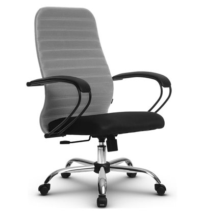 Кресло Метта SU-CP-10 светло-серый для руководителя, ткань
