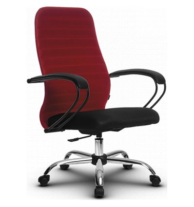 Кресло Метта SU-CP-10P красный для руководителя, ткань