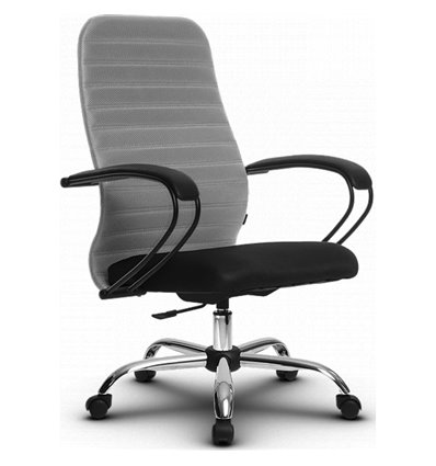 Кресло Метта SU-CP-10P светло-серый для руководителя, ткань