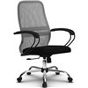 Кресло Метта SU-CP-8 светло-серый для руководителя, сетка/ткань фото 1