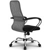 Кресло Метта SU-CP-8 светло-серый для руководителя, сетка/ткань фото 3