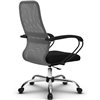 Кресло Метта SU-CP-8P светло-серый для руководителя, сетка/ткань фото 3