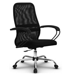 Кресло Метта SU-CP-8P черный для руководителя, сетка/ткань