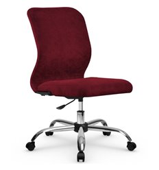 Офисное кресло Метта SU-Mr-4/подл.000/осн.006 красный, велюр фото 1