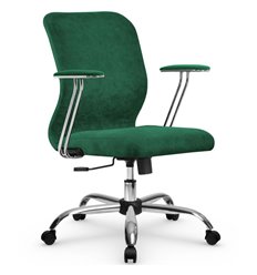 Офисное кресло Метта SU-Mr-4/подл.078/осн.003 зеленый, велюр фото 1