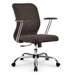Офисное кресло Метта SU-Mr-4/подл.078/осн.003 темно-коричневый, велюр фото 1