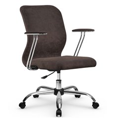 Офисное кресло Метта SU-Mr-4/подл.078/осн.006 темно-коричневый, велюр фото 1