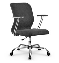 Офисное кресло Метта SU-Mr-4/подл.078/осн.006 темно-серый, велюр фото 1