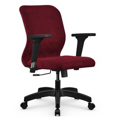 Офисное кресло Метта SU-Mr-4/подл.200/осн.001 красный, велюр фото 1
