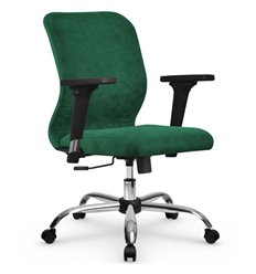 Офисное кресло Метта SU-Mr-4/подл.200/осн.003 зеленый, велюр фото 1