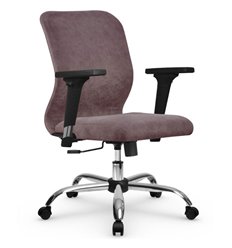 Офисное кресло Метта SU-Mr-4/подл.200/осн.003 темно-розовый, велюр фото 1