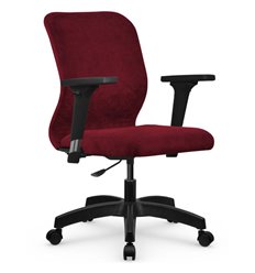 Офисное кресло Метта SU-Mr-4/подл.200/осн.005 красный, велюр фото 1