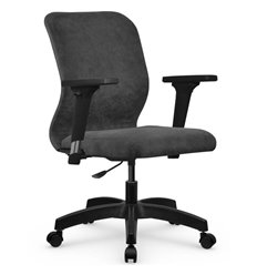 Офисное кресло Метта SU-Mr-4/подл.200/осн.005 темно-серый, велюр фото 1