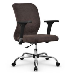 Офисное кресло Метта SU-Mr-4/подл.200/осн.006 темно-коричневый, велюр фото 1
