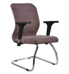 Офисное кресло Метта SU-Mr-4/подл.200/осн.007 темно-розовый, велюр, полозья фото 1