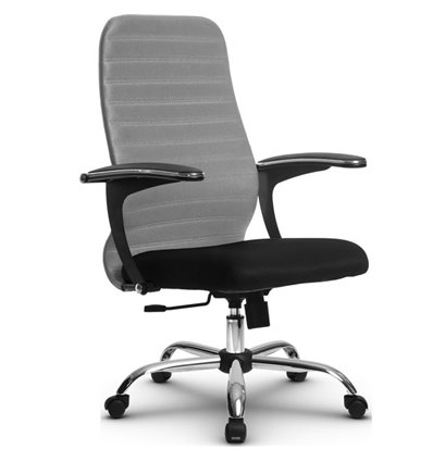 Кресло Метта SU-CM-10 светло-серый для руководителя, ткань