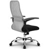 Кресло Метта SU-CM-8 светло-серый для руководителя, сетка/ткань фото 3
