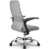 Кресло Метта SU-CM-8 светло-серый для руководителя, сетка/ткань фото 6
