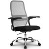 Кресло Метта SU-CM-8P светло-серый для руководителя, сетка/ткань фото 1