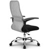 Кресло Метта SU-CM-8P светло-серый для руководителя, сетка/ткань фото 3