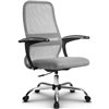 Кресло Метта SU-CM-8P светло-серый для руководителя, сетка/ткань фото 4