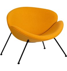 Офисное кресло DOBRIN Emily LMO-72 желтая ткань, ножки черные фото 1