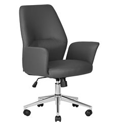 Кресло для руководителя DOBRIN Samuel LMR-125B серый, экокожа фото 1