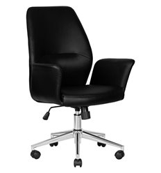 Офисное кресло DOBRIN Samuel LMR-125B черный, экокожа фото 1