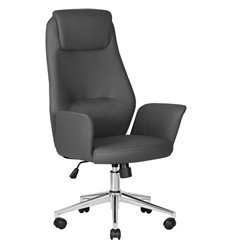 Кресло для руководителя DOBRIN Colton LMR-126B серый, экокожа фото 1