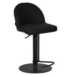 Барный стул DOBRIN Oliver LMN-1620 черная ткань, черное основание фото 1