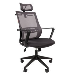 Кресло для руководителя CHAIRMAN 545 серый, сетка/ткань фото 1