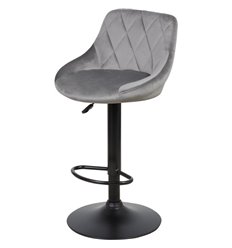 Барный стул Престиж WX-2397 серый, велюр фото 1