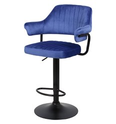 Барный стул Кантри WX-2917 синий, велюр фото 1